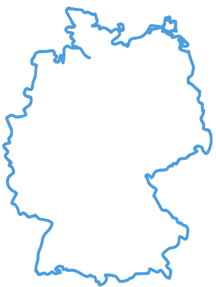 Umrisskarte von Deutschland